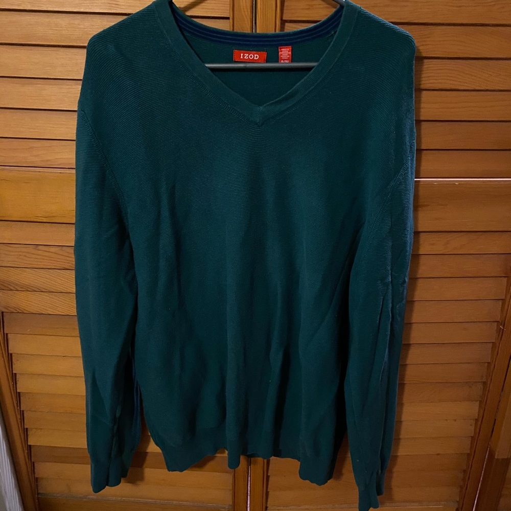 Izod Green Men’s V Neck Sweater